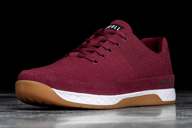 Women's Nobull Canvas Trainers Burgundy | SG O2807K